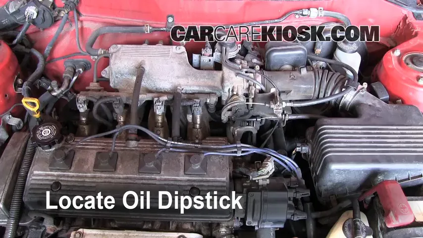 1996 Toyota Corolla 1.6L 4 Cyl. Oil Check Oil Level